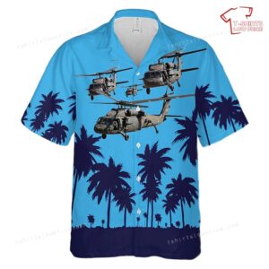 US Army California National Guard UH-60 Black Hawk helicopter Hawaiian Shirt