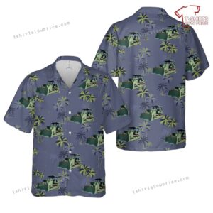 US Army Caterpillar D7 Bulldozer Hawaiian Shirt