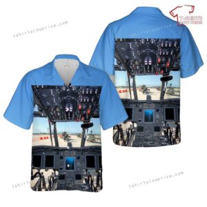 US Army CH-47 Chinook Cockpit Hawaiian Shirt
