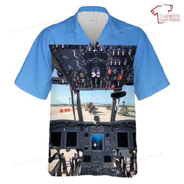 US Army CH-47 Chinook Cockpit Hawaiian Shirt US Army CH-47 Chinook Cockpit Hawaiian Shirt