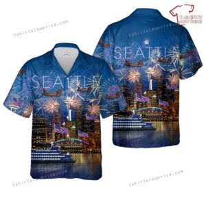 US Army CH-47 Chinook from 1-168th GSAB, Washington Army National Guard, 4th of July Hawaiian Shirt