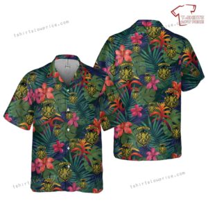 US Army CI Ranger Crest With Crest And Tab Pocket Hawaiian Shirt