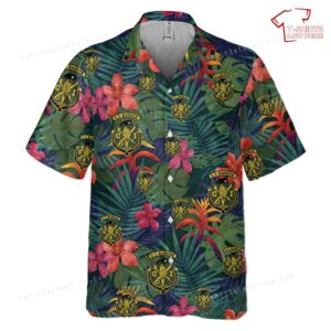 US Army CI Ranger Crest With Crest And Tab Pocket Hawaiian Shirt