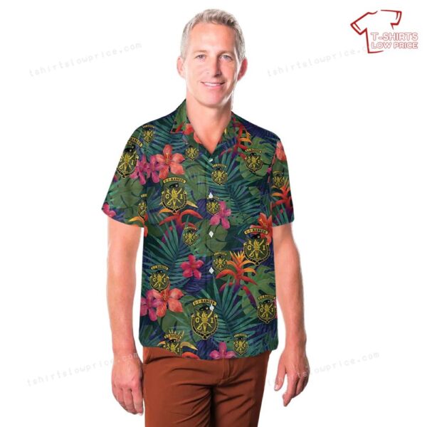 US Army CI Ranger Crest With Crest And Tab Pocket Hawaiian Shirt US Army CI Ranger Crest With Crest And Tab Pocket Hawaiian Shirt