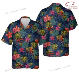 US Army CI Ranger Crest With The Shield Hawaiian Shirt