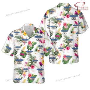 US Army CIB Jump Wings Hawaiian Shirt