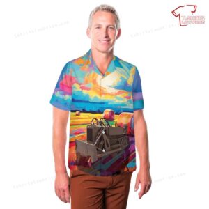 US Army Clark Airborne CA 1 Tractor World War II Hawaiian Shirt 3