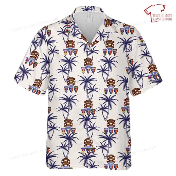 US Army Co D (Ranger), 151st Infantry (Airborne) Hawaiian Shirt US Army Co D (Ranger), 151st Infantry (Airborne) Hawaiian Shirt