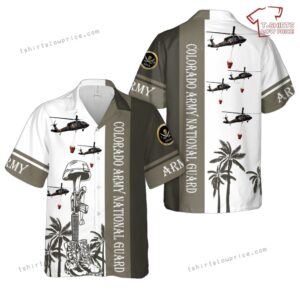 US Army Colorado Army National Guard 2-135th General Support Aviation Battalion (2-135th GSAB) UH-60 Black Hawk Hawaiian Shirt