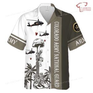 US Army Colorado Army National Guard 2-135th General Support Aviation Battalion (2-135th GSAB) UH-60 Black Hawk Hawaiian Shirt