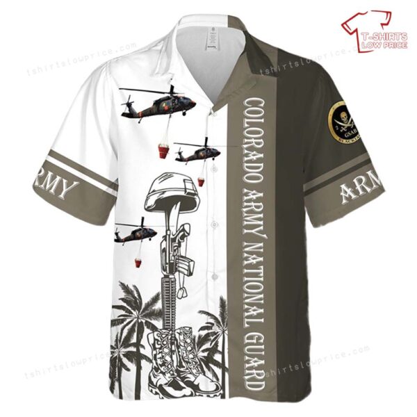 US Army Colorado Army National Guard 2-135th General Support Aviation Battalion (2-135th GSAB) UH-60 Black Hawk Hawaiian Shirt US Army Colorado Army National Guard 2-135th General Support Aviation Battalion (2-135th GSAB) UH-60 Black Hawk Hawaiian Shirt