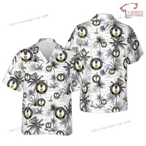 US Army Combat Wounded Veteran Purple Heart Hawaiian Shirt