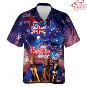 Aussie Dogs Australia Day Hawaiian Shirt