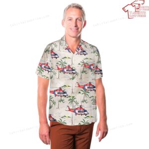 Australia Ambulance Victoria Augusta Westland AW139 Hawaiian Shirt 3
