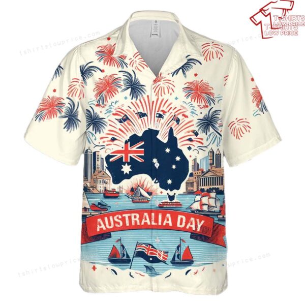 Australia Day Map & Flag Hawaiian Shirt Australia Day Map & Flag Hawaiian Shirt