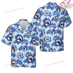 Australia Day Stamp Hawaiian Shirt