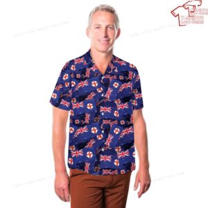 Australia New South Wales Flag Pattern Hawaiian Shirt 3