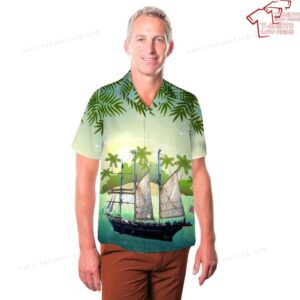 Australia STS Leeuwin II Tall Ship Hawaiian Shirt 3