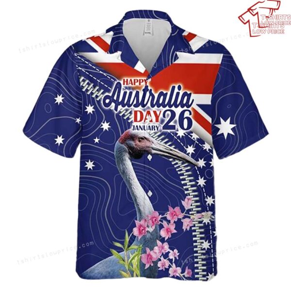Brolga Happy Australia Day January Hawaiian Shirt Brolga Happy Australia Day January Hawaiian Shirt