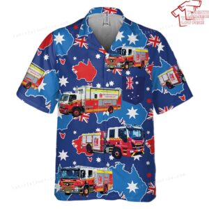Fire and Rescue NSW (FRNSW)  Australia Day Pocket Hawaiian Shirt