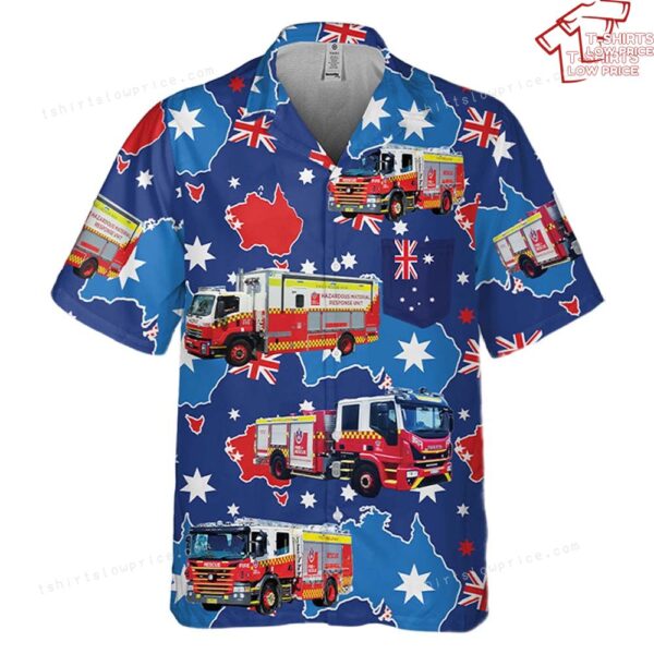Fire and Rescue NSW (FRNSW) Australia Day Pocket Hawaiian Shirt Fire and Rescue NSW (FRNSW) Australia Day Pocket Hawaiian Shirt