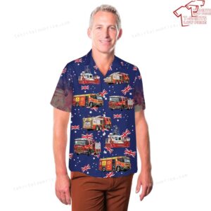 Fire Rescue Victoria FRV Australia Day Hawaiian Shirt 3