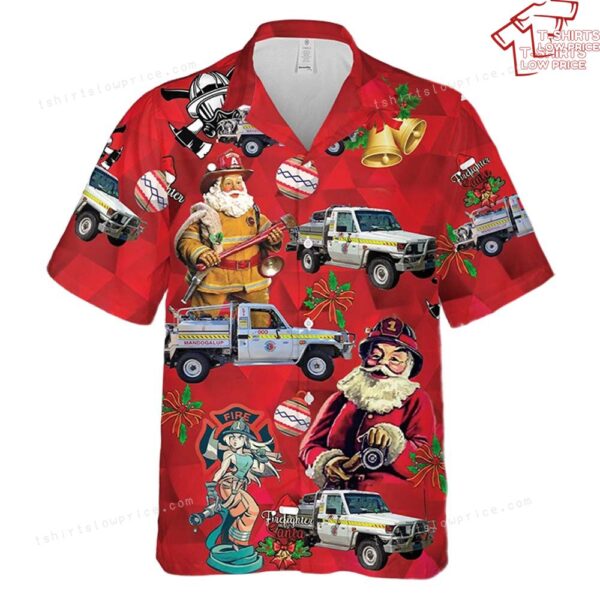 Mandogalup, Western Australia, Mandogalup Bush Fire Brigade Christmas Hawaiian Shirt Mandogalup, Western Australia, Mandogalup Bush Fire Brigade Christmas Hawaiian Shirt