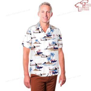 Qantas Boeing 737 838 Australia Day Hawaiian Shirt 3