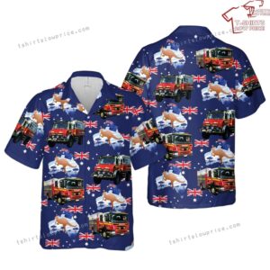 Queensland Fire Department Australia Day Hawaiian Shirt