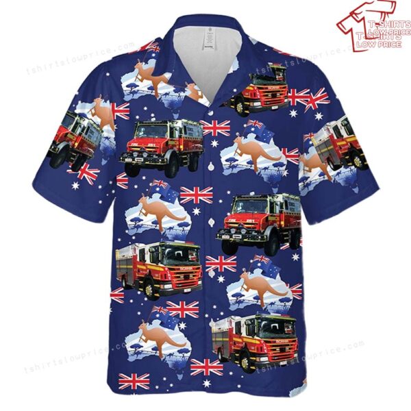 Queensland Fire Department Australia Day Hawaiian Shirt Queensland Fire Department Australia Day Hawaiian Shirt