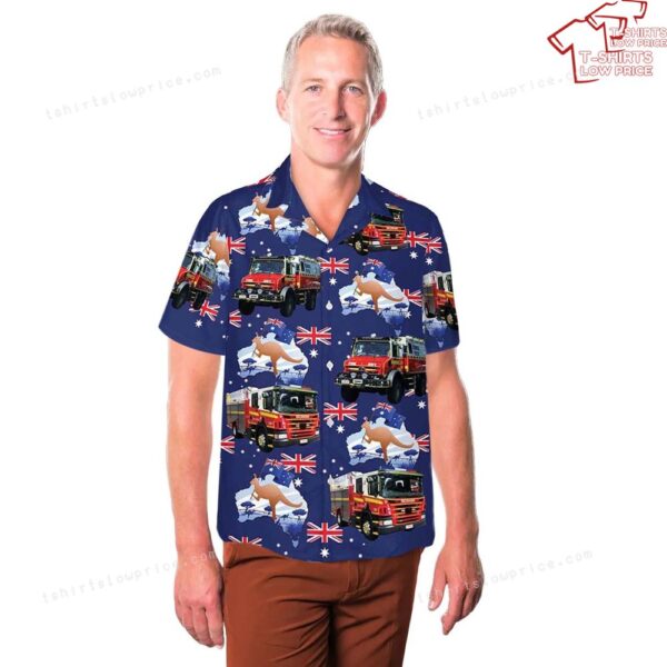 Queensland Fire Department Australia Day Hawaiian Shirt Queensland Fire Department Australia Day Hawaiian Shirt