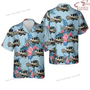 South Australia Country Fire Service (SACFS) Hahndorf Pumper Fire Truck Hawaiian Shirt
