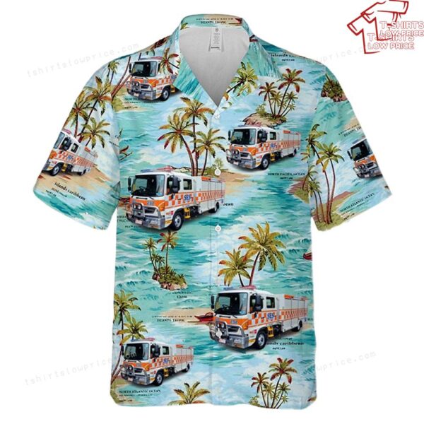Victoria, Australia, Victoria State Emergency Service (VICSES) Fleet Hawaiian Shirt Victoria, Australia, Victoria State Emergency Service (VICSES) Fleet Hawaiian Shirt