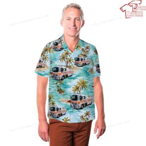 Victoria Australia Victoria State Emergency Service VICSES Fleet Hawaiian Shirt 3