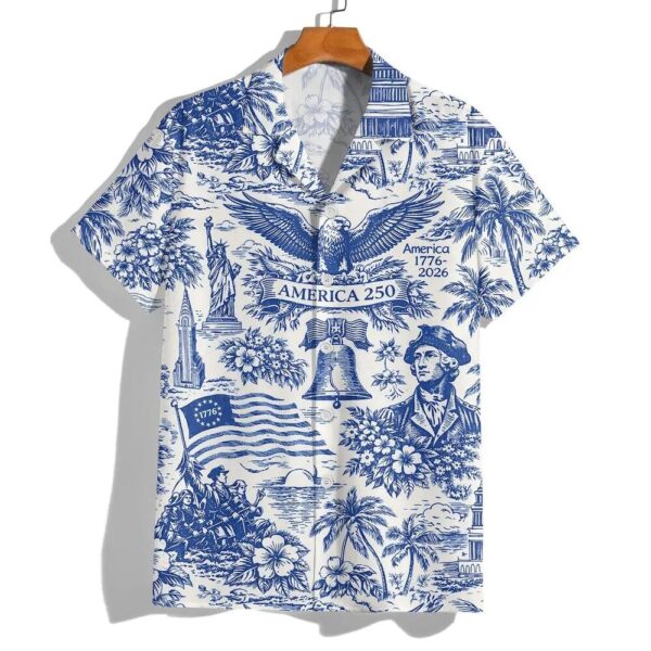 Vintage Patriotic America 250 Hawaiian Shirt Vintage Patriotic America 250 Hawaiian Shirt