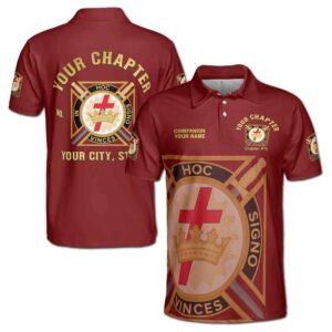 Customize Name Chapter Masonic Knights Templar Freemasonry Unisex Polo Shirt