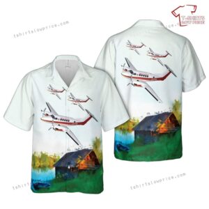 US Army Corps of Engineers Beechcraft 200 Hawaiian Shirt