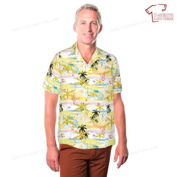 US Army Cyber Corps Branch Insignia Hawaiian Shirt US Army Cyber Corps Branch Insignia Hawaiian Shirt