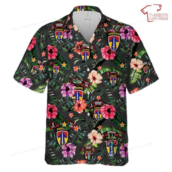 US Army D Company (RANGER), 75th Infantry (AIRBORNE), 2nd Field Force Hawaiian Shirt US Army D Company (RANGER), 75th Infantry (AIRBORNE), 2nd Field Force Hawaiian Shirt