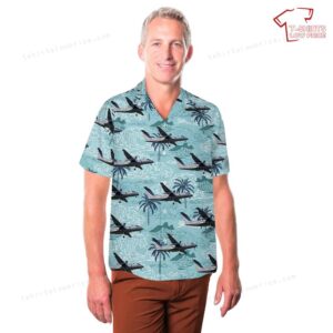 US Army DHC 8 311AQ Dash 8 N8300L Hawaiian Shirt 3