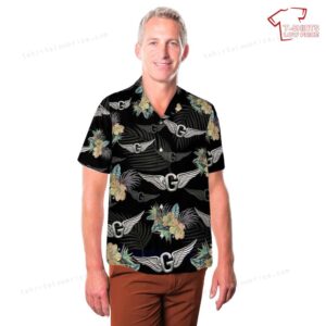 US Army Door Gunner Badge Wings Hawaiian Shirt 3