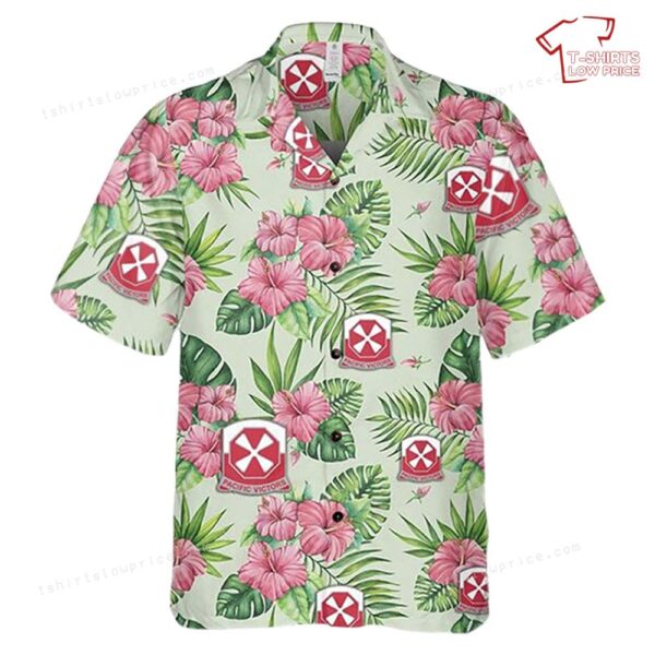 US Army Eighth Army 8th Army Band Regular Fit Hawaiian Shirt US Army Eighth Army 8th Army Band Regular Fit Hawaiian Shirt