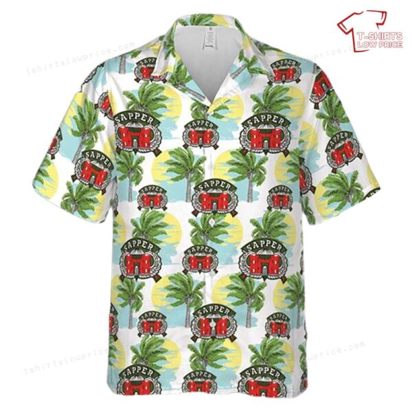 US Army Engineer Combat Sapper Airborne Wings Badge Hawaiian Shirt US Army Engineer Combat Sapper Airborne Wings Badge Hawaiian Shirt