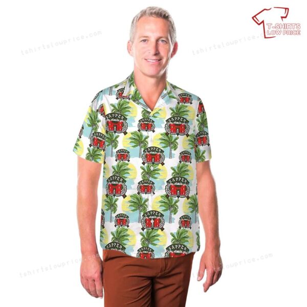 US Army Engineer Combat Sapper Airborne Wings Badge Hawaiian Shirt US Army Engineer Combat Sapper Airborne Wings Badge Hawaiian Shirt