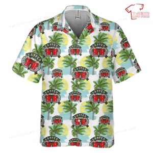 US Army Engineer Combat Sapper Airborne Wings Badge Pocket Hawaiian Shirt