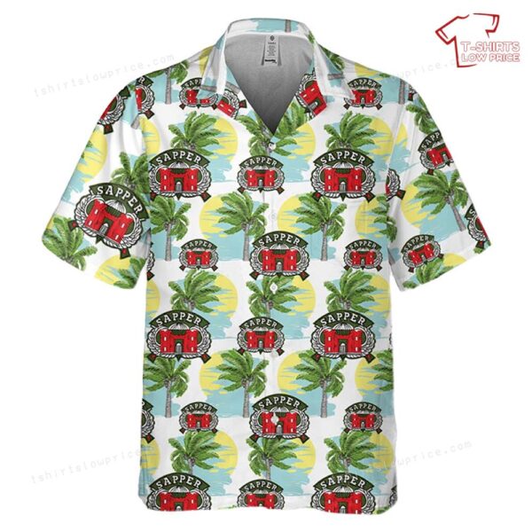 US Army Engineer Combat Sapper Airborne Wings Badge Pocket Hawaiian Shirt US Army Engineer Combat Sapper Airborne Wings Badge Pocket Hawaiian Shirt