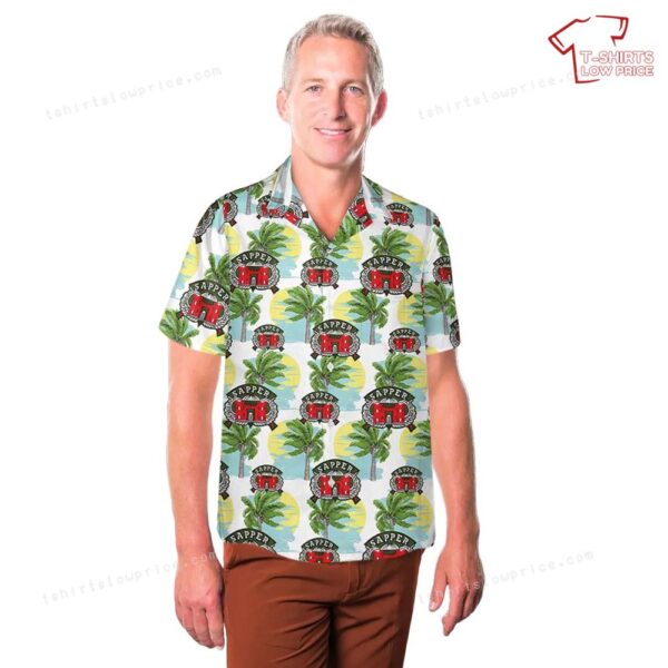 US Army Engineer Combat Sapper Airborne Wings Badge Pocket Hawaiian Shirt US Army Engineer Combat Sapper Airborne Wings Badge Pocket Hawaiian Shirt