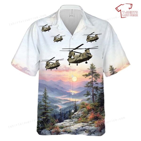 US Army Europe’s 12th Combat Aviation Brigade CH-47 Chinook Hawaiian Shirt US Army Europe’s 12th Combat Aviation Brigade CH-47 Chinook Hawaiian Shirt