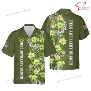 US Army Field Artillery Branch Hawaiian Shirt