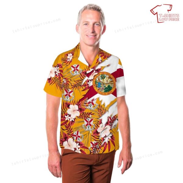 US Army Florida Army National Guard, 124th Infantry Regiment Hawaiian Shirt US Army Florida Army National Guard, 124th Infantry Regiment Hawaiian Shirt